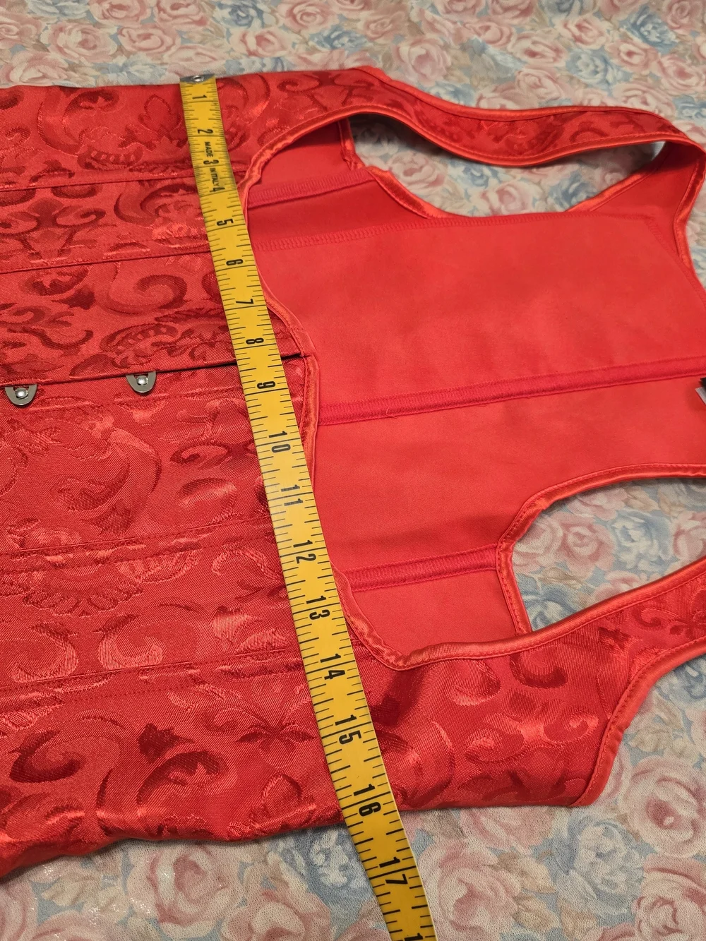 Red Brocade Corset Top - Unbranded - Picture 5 of 7